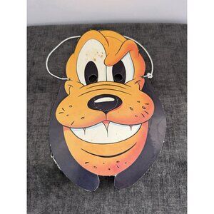 Vintage 1985 Cardboard Halloween Mask Disney Pluto